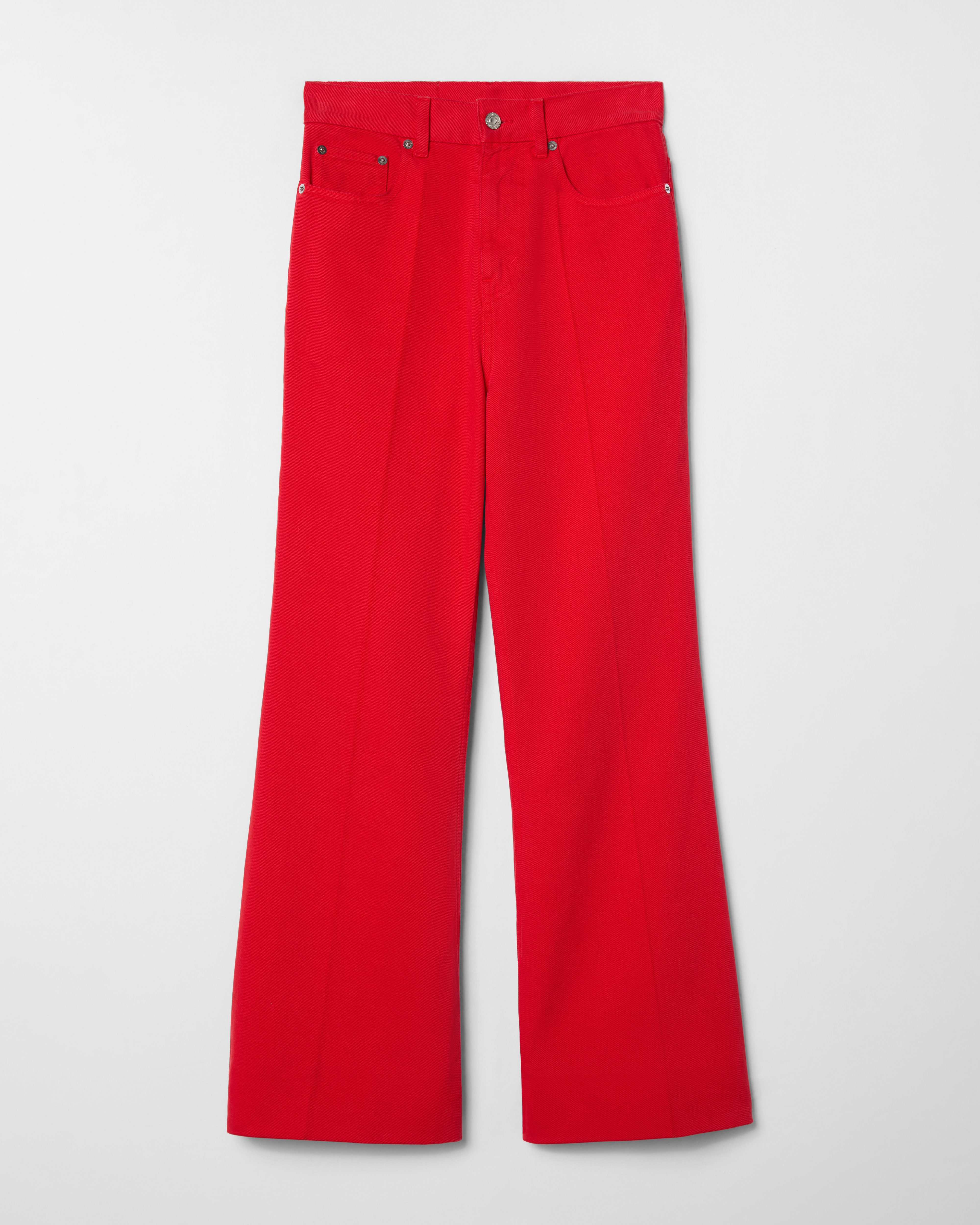5 POCKET KICK-FLARE JEANS - OVERDYE ROUGE HEAVY STONE WASH | CELINE